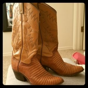 Justin eel skin boots